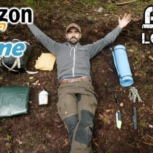 £100 Amazon Prime Camping Challenge (Next Day Delivery Bushcraft Loadout)