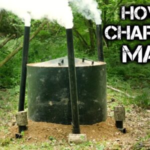How Charcoal is Made in the UK (Charcoal Burning | RIng Kiln)